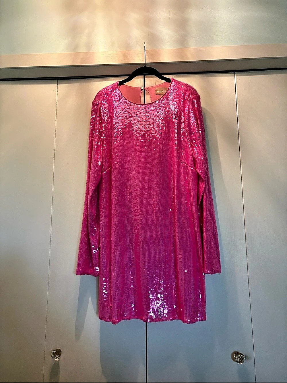 Sequin Mini Dress in Pink Size XL Never Worn